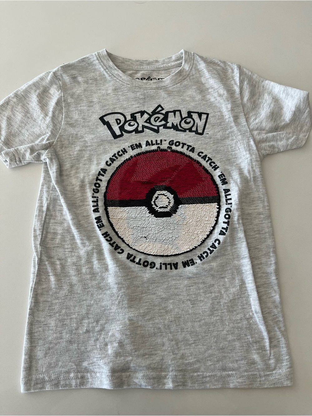 Pokemon Reversable Sequins/Changing Tee Sz: S (6/7)
